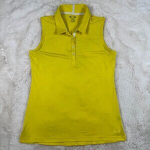 Oakley Sleeveless Polo Tank Top Golf Tennis Yellow Women's Size Medium